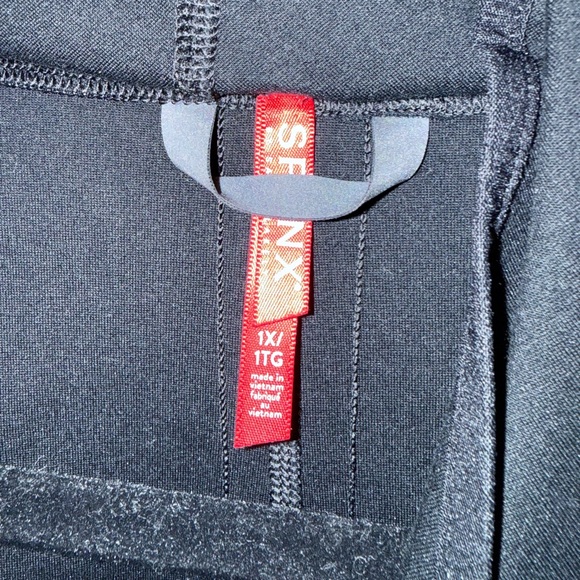 Spanx Jacket Faux Leather Convertible Drape Front in Black - Picture 2 of 3